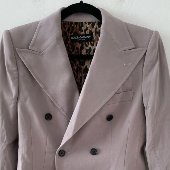 DOLCE & GABBANA Double Breasted Blazer Mauve Gray Jacket Size Medium? - Picture 7 of 12